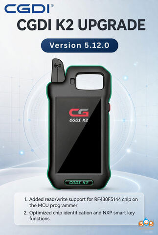 Illustration for CGDI K2 Adds RF430F5144 8A Smart Key Copy Function