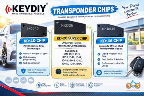 Illustration for Keydiy D26 Super Chip vs 4D vs 46 Chip