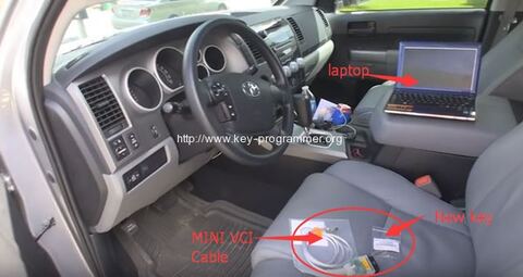 Illustration for Toyota TIS TechStream Program Immo Key on Tundra 2013
