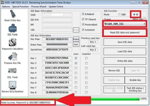 Illustration for VVDI MB BGA Tool V2.1.5 Reads W209 W211 Password Directly