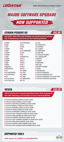 Illustration for OBDSTAR G3 Update 2024-2026 PSA 4A PIN Code Reading
