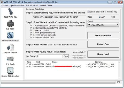 Illustration for VVDI MB BGA Tool V2.1.4 adds W204 W207 all keys lost