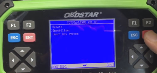 OBDSTAR X300 Pro3 program Toyota H chip remote key