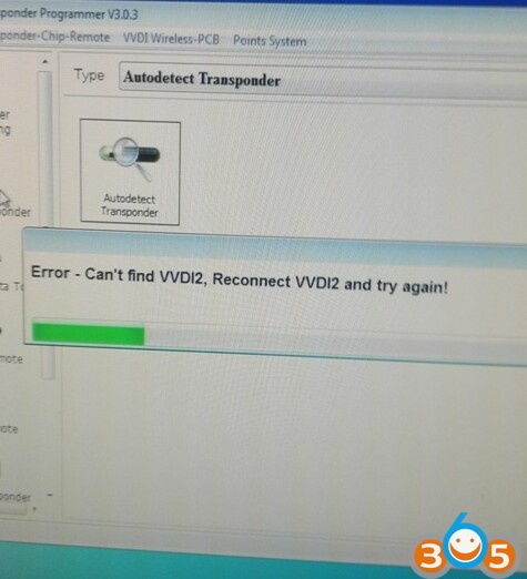 Solved! Cannot find VVDI2 Key Programmer Error