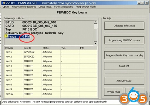 How to Reset KM in BMW FEM BDC Module with VVDI2