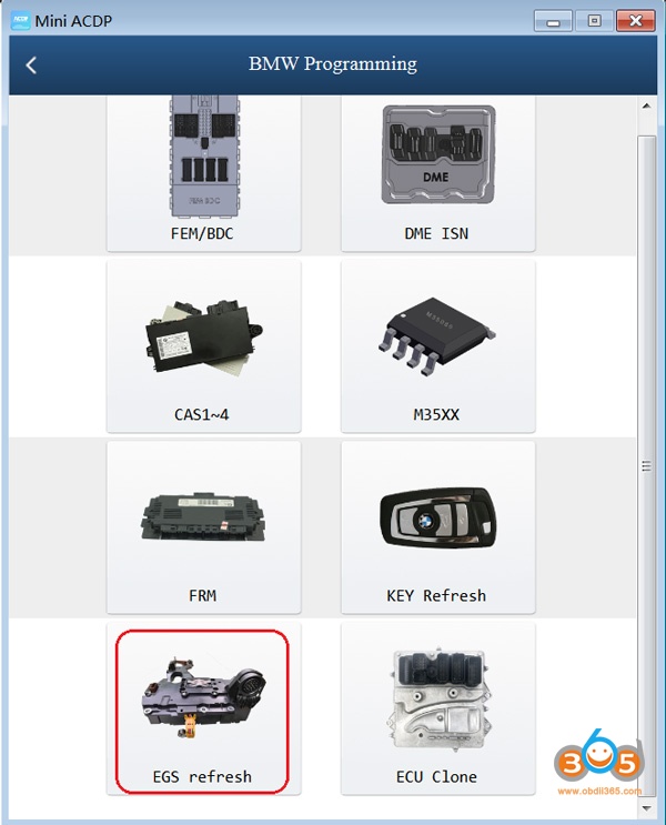 Mini Acdp Bmw 8hp Isn Clear E Chassis 08