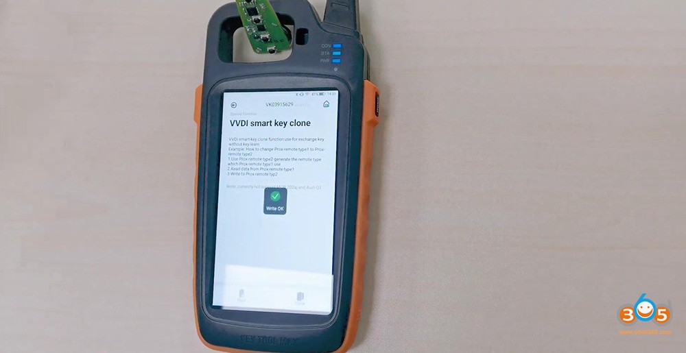 Xhorse Key Tool Max Vvdi Smart Key Clone 15