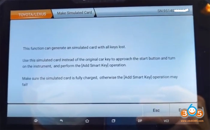 Obdstar Key Sim Lexus 98 Smart Key 10