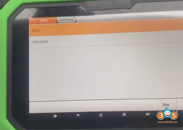 Obdstar Zafira B Key Programming 4