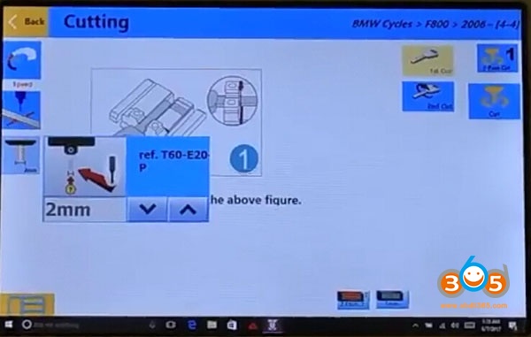 
			BMW Automobile & Motorcycle Key Cutting by SEC-E9 Key Machine		