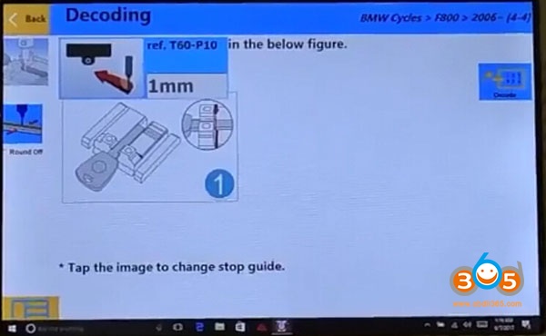 
			BMW Automobile & Motorcycle Key Cutting by SEC-E9 Key Machine		