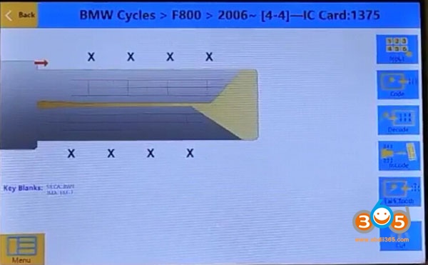 
			BMW Automobile & Motorcycle Key Cutting by SEC-E9 Key Machine		