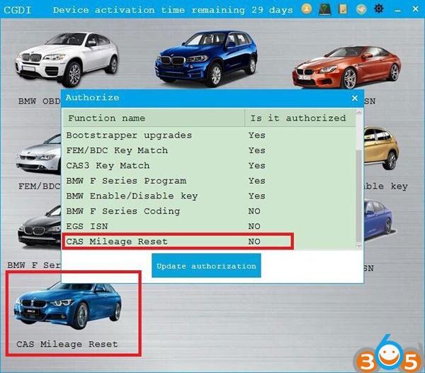
			CGDI BMW adds CAS1 to CAS3++ OBD Odometer Reset Function		