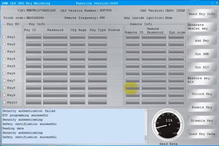 
			CGDI BMW Downgrade CAS3, Read and Change CAS ISN		