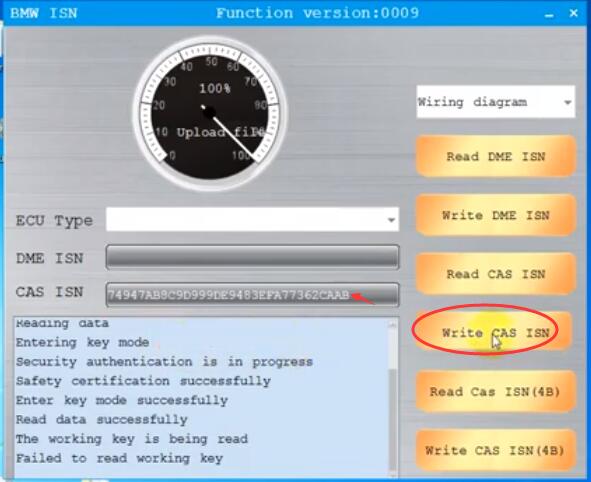 
			CGDI BMW Downgrade CAS3, Read and Change CAS ISN		