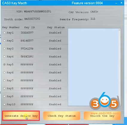 
			CGDI BMW Program CAS3 CAS4 All Key Lost No need DME ISN		