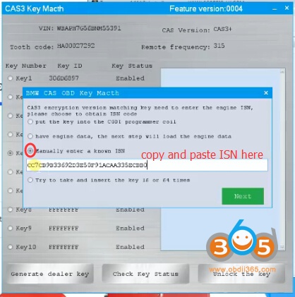 
			CGDI BMW Program CAS3 CAS4 All Key Lost No need DME ISN		