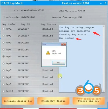 
			CGDI BMW Program CAS3 CAS4 All Key Lost No need DME ISN		