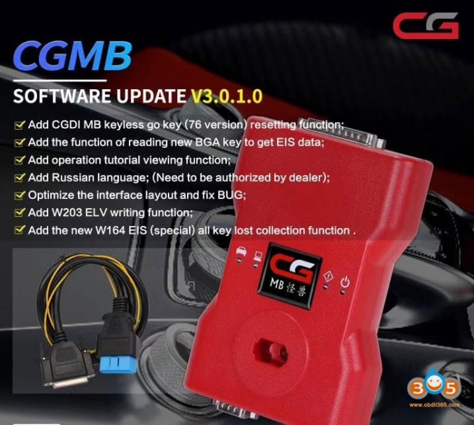 
			CGDI MB V3.0.1.0 adds MB KeylessGo Key V76 Reset		