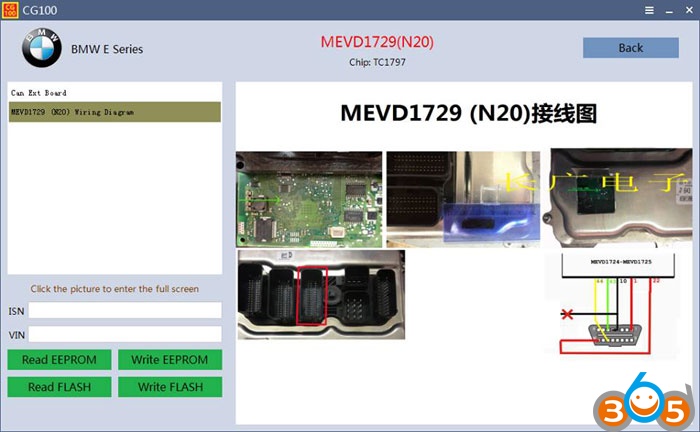 
			CGDI Prog BMW adapts F35 N20 ECU Donor via OBD		