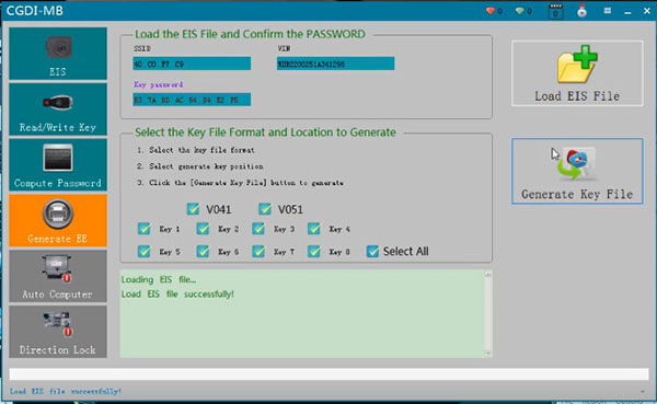 
			CGDI Prog MB Quick Test: Read EZS, Calculate Pass and Write Key		