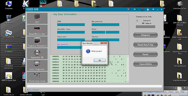 
			CGDI Prog MB Quick Test: Read EZS, Calculate Pass and Write Key		