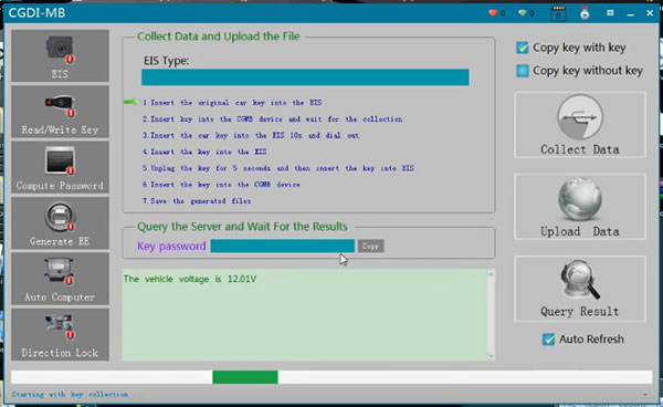 
			CGDI Prog MB Quick Test: Read EZS, Calculate Pass and Write Key		