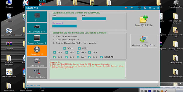 
			CGDI Prog MB Quick Test: Read EZS, Calculate Pass and Write Key		