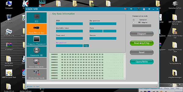 
			CGDI Prog MB Quick Test: Read EZS, Calculate Pass and Write Key		