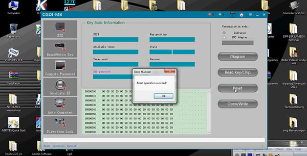 
			CGDI Prog MB Quick Test: Read EZS, Calculate Pass and Write Key		