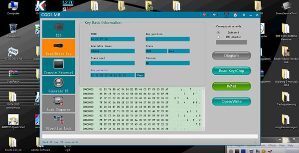 
			CGDI Prog MB Quick Test: Read EZS, Calculate Pass and Write Key		