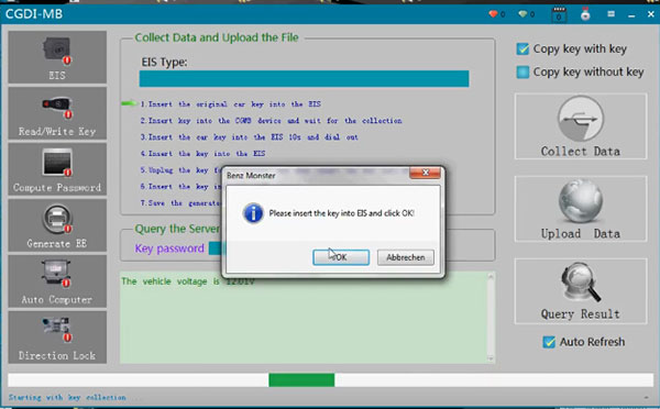 
			CGDI Prog MB Quick Test: Read EZS, Calculate Pass and Write Key		