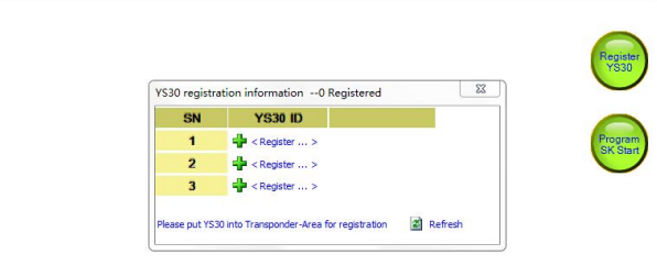 
			CN900 YS30 register 3370 to generate smart key		