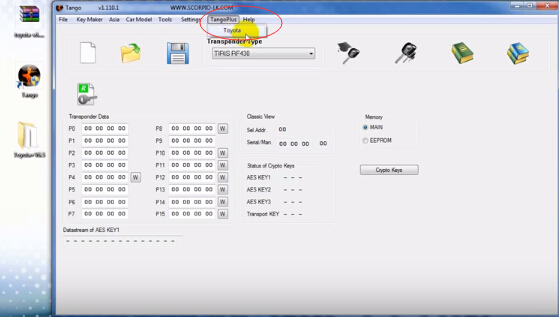 
			Download and Install Tango Plus Toyota Software		