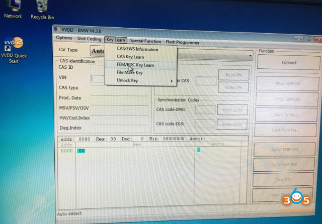 
			FEM test platform: How to add a FEM key with VVDI2 or CGDI		