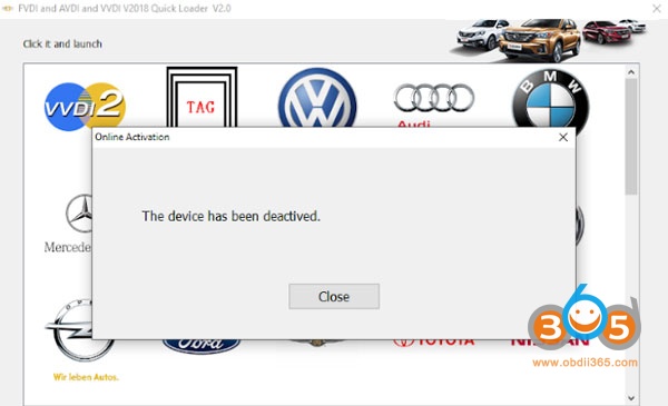 
			FVDI 2018 “Device has been Deactivated” New Solution		