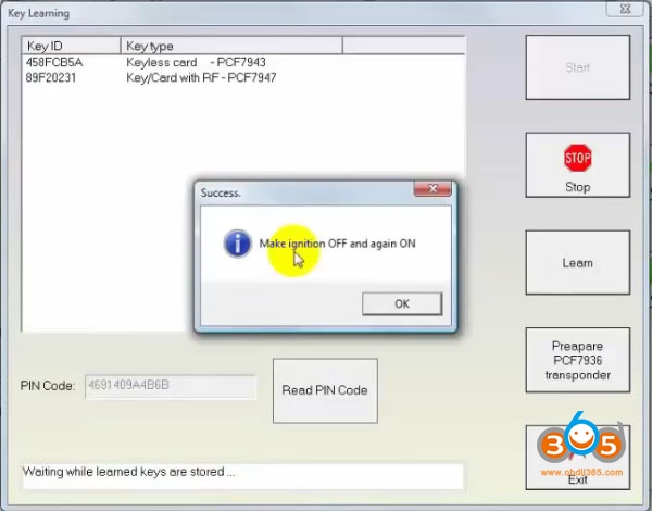 
			FVDI Program Renault Megane 3 2009 PCF7947 Key Card by OBD		