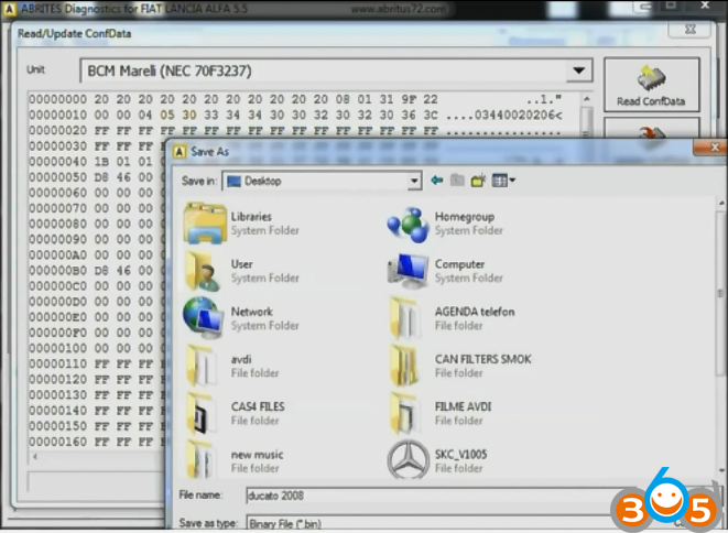 
			FVDI Program Transponder Key on a Fiat Ducato 2006		