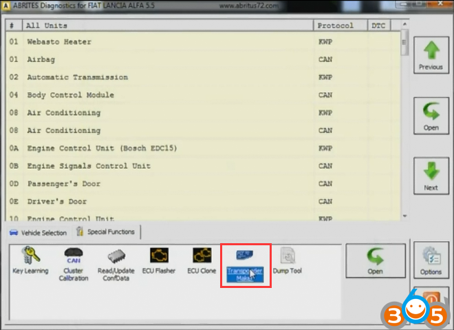 
			FVDI Program Transponder Key on a Fiat Ducato 2006		