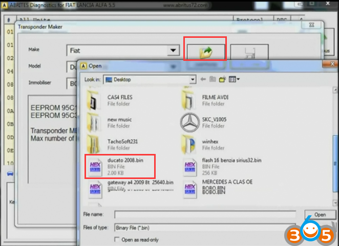 
			FVDI Program Transponder Key on a Fiat Ducato 2006		