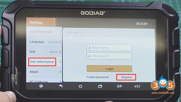 
			GODIAG GD801 Key Programmer Registration and Update		