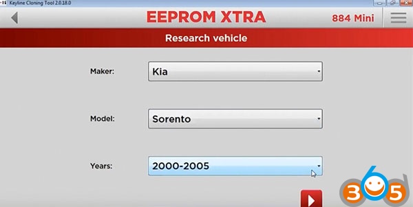 
			How to Add Kia Sorento 2000-2005 Dealer Key with Keyline 884 Mini		