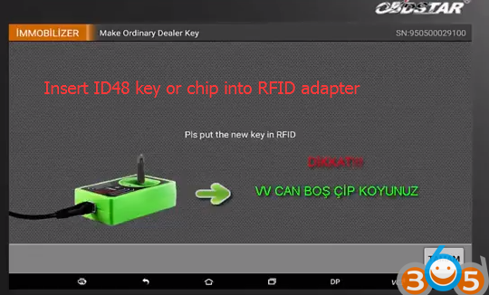 
			How to Add VW Golf 2011 UDS Type 48 Chip Key with OBDSTAR X300 DP		