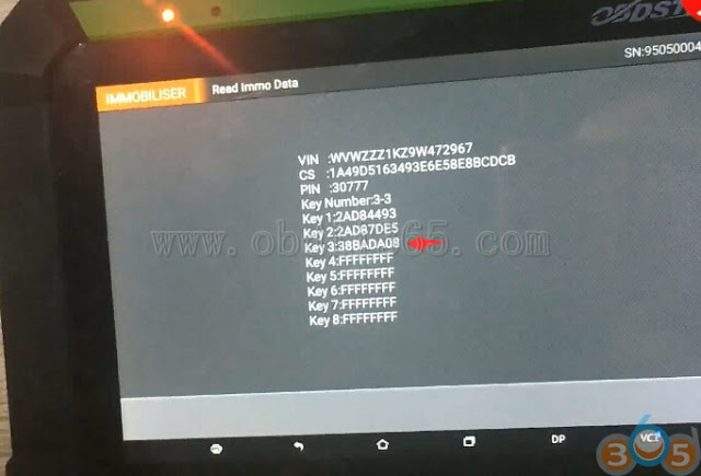 
			How to add VW GOLF 6 NEC+24C32 key with OBDSTAR X300 DP		