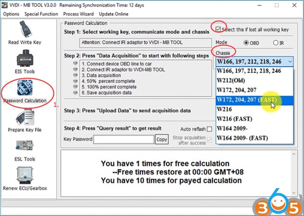 
			How to Calculate W204 EIS All Keys lost Key Password with VVDI MB Tool		