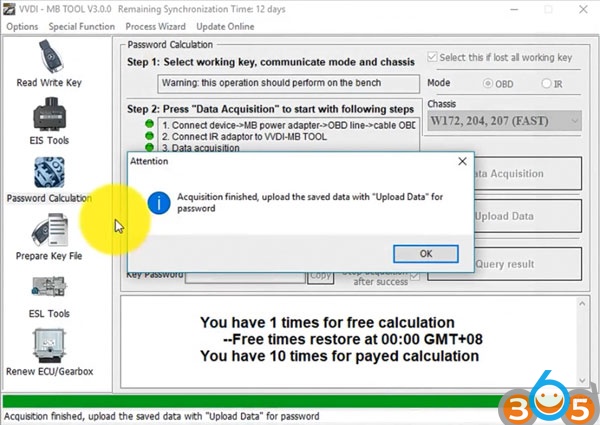 
			How to Calculate W204 EIS All Keys lost Key Password with VVDI MB Tool		