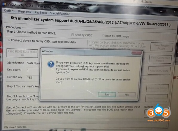 
			How to do Audi a4 RB8 2004+ Key Learning with VVDI2, AVDI or FVDI?		