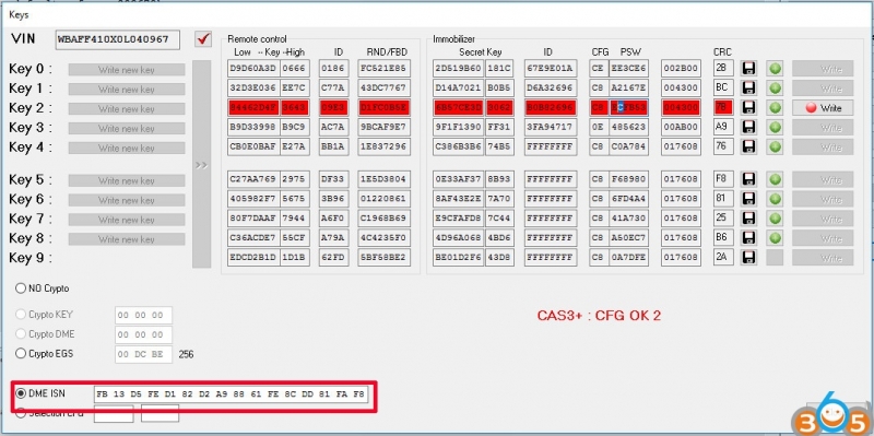 
			How to Program BMW CAS3+ All Keys Lost with BMW E/F Scanner		