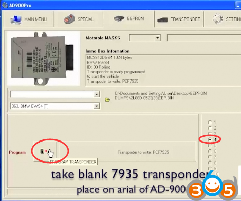 
			How to Program EWS4 Key with AK90 or R270 Programmer		