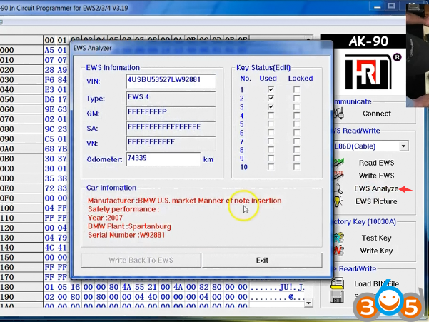 
			How to Program EWS4 Key with AK90 or R270 Programmer		